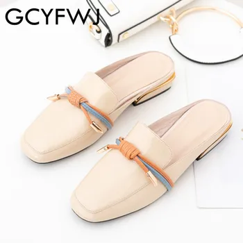 GCYFWJ Summer New Baotou Lace-up Leather Half Slippers Female Wear outside Sweet Simple Style Casual Flat Shoes For Girls Shoes
GCYFWJ Summer New Baotou Lace-up Leather Half Slippers Female Wear outside Sweet Simple Style Casual Flat Shoes For Girls Shoes
