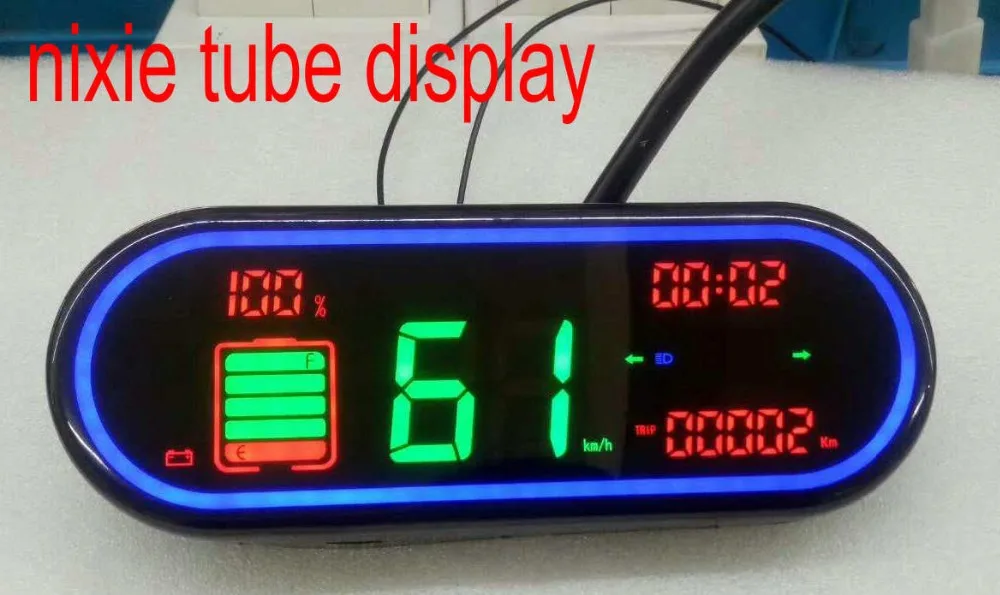 speedometer NIXIE tube digital display 48v60v72v battery indicator electric bike scooter tricycle MTB motorcycle ATV diy parts
speedometer NIXIE tube digital display 48v60v72v battery indicator electric bike scooter tricycle MTB motorcycle ATV diy parts