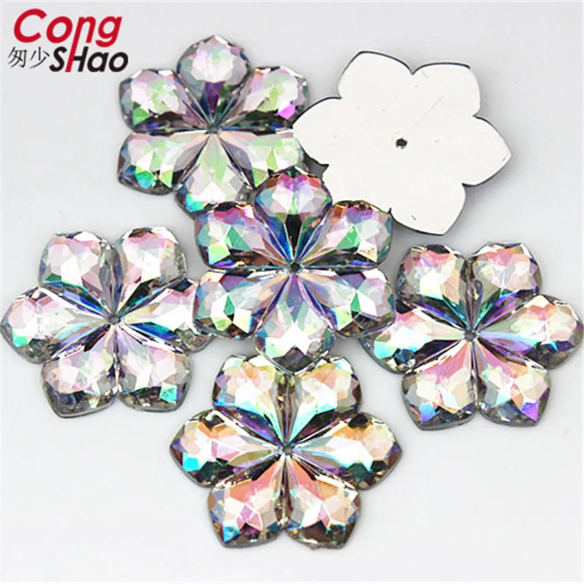 Cong Shao 50pcs 28mm Clear AB Color Flowers Acrylic Rhinestone Crystal Stone flatback sewing 1 Hole costume Button 1 Hole CS266
Cong Shao 50pcs 28mm Clear AB Color Flowers Acrylic Rhinestone Crystal Stone flatback sewing 1 Hole costume Button 1 Hole CS266