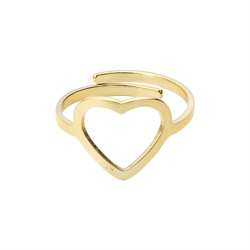 Simple Gold Aneis Feminino Stainless Steel Heart Ring Women Jewelry Gift Silver Engagement Rings Adjustable Bague Femme Bijoux
Simple Gold Aneis Feminino Stainless Steel Heart Ring Women Jewelry Gift Silver Engagement Rings Adjustable Bague Femme Bijoux