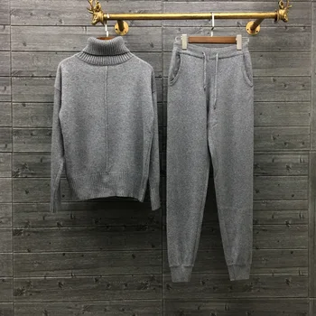 Tracksuits Full Rushed Poncho 2019 Spring European High-collar Long-sleeved Wool Knit Suit Women's + Trousers Two-piece Female
Tracksuits Full Rushed Poncho 2019 Spring European High-collar Long-sleeved Wool Knit Suit Women's + Trousers Two-piece Female