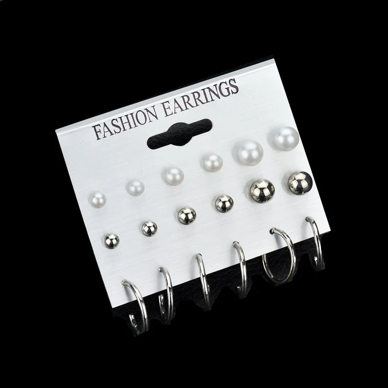 Fashion 9 pair/set Women U pearl Stud Earrings for Women Piercing Simulated Pearl round Earrings korean earrings wholesale
Fashion 9 pair/set Women U pearl Stud Earrings for Women Piercing Simulated Pearl round Earrings korean earrings wholesale