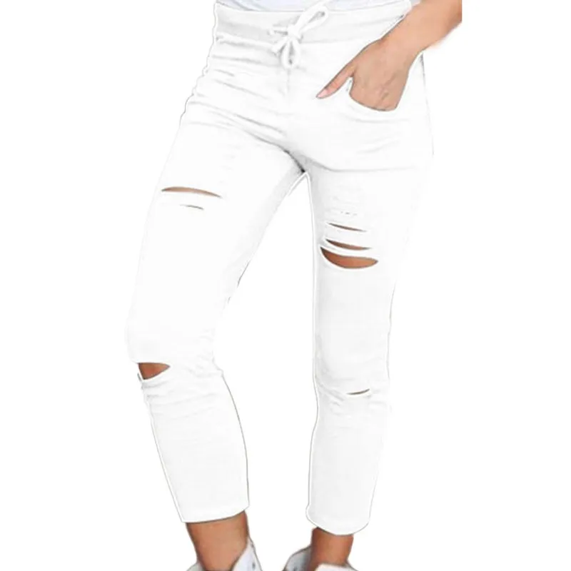 Fashion Women Casual Slim Skinny Ripped Pants Lady High Waist Stretch Pencil Trousers
Fashion Women Casual Slim Skinny Ripped Pants Lady High Waist Stretch Pencil Trousers