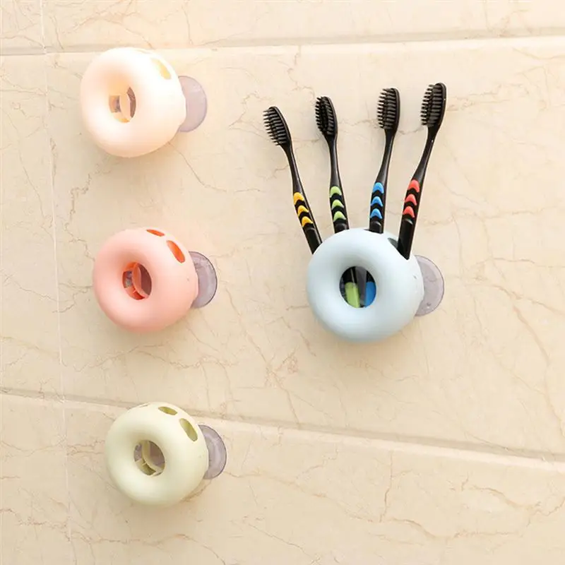 4pcs/Pack Wall Mounted Toothbrush Holder With Strong Suction Cups Donut-Shaped Bathroom Accessories(Pink, Blue, Green And Beige)
4pcs/Pack Wall Mounted Toothbrush Holder With Strong Suction Cups Donut-Shaped Bathroom Accessories(Pink, Blue, Green And Beige)