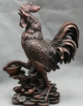 YM 316 12 "Chinese Fengshui Bronze Zodiac Year Cock Rooster Wealth Yuanbao Coin Statue
YM 316 12 "Chinese Fengshui Bronze Zodiac Year Cock Rooster Wealth Yuanbao Coin Statue