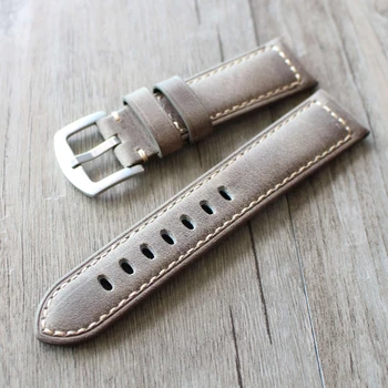 20mm 24mm 26mm New High Quality Bracelet Belt Genuine Leather Grey Crazy Horse Leather Watch band Strap For dw panerai watch
20mm 24mm 26mm New High Quality Bracelet Belt Genuine Leather Grey Crazy Horse Leather Watch band Strap For dw panerai watch