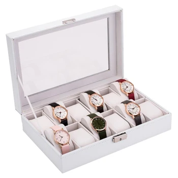 Watch storage box PU Leather Glass Case 6/12 Grid Slots Jewelry Watches Aluminium Alloy Display Storage Box Case Watch
Watch storage box PU Leather Glass Case 6/12 Grid Slots Jewelry Watches Aluminium Alloy Display Storage Box Case Watch
