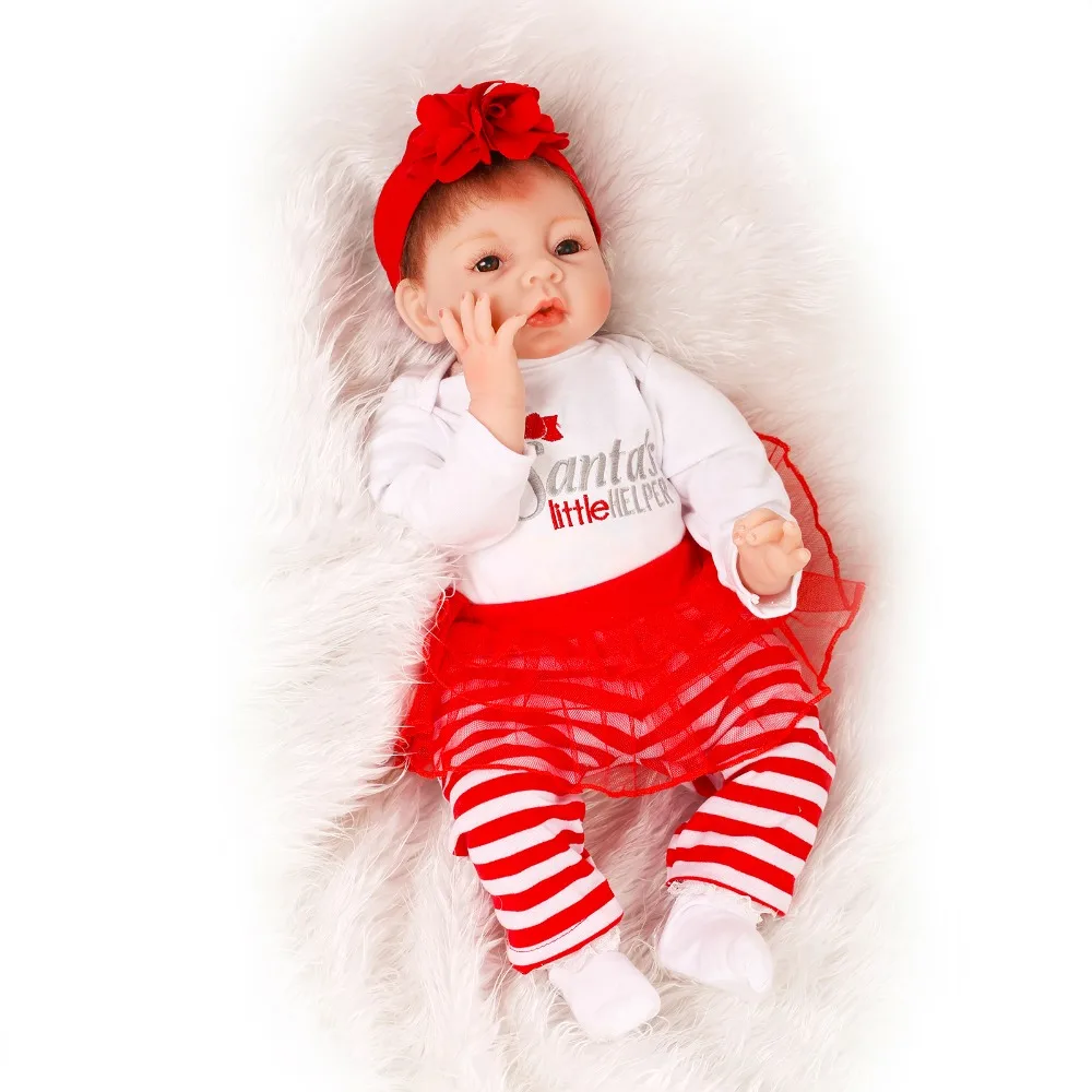 NPK reborn girl doll 22 "silicone cloth body vinyl kids play house toys baby reborn boneca toys for children gift
NPK reborn girl doll 22 "silicone cloth body vinyl kids play house toys baby reborn boneca toys for children gift