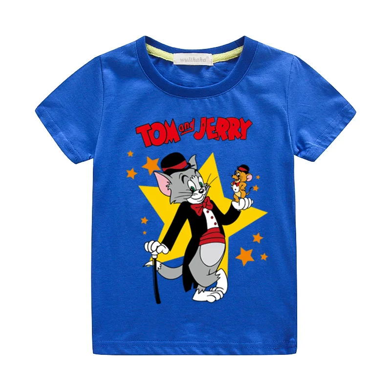 Boys Short Sleeve Cartoon T-shirts Girls Cut Tom And Jerry Print Tshirts Children Summer Clothing Kids Tees Top Costume ZA054
Boys Short Sleeve Cartoon T-shirts Girls Cut Tom And Jerry Print Tshirts Children Summer Clothing Kids Tees Top Costume ZA054