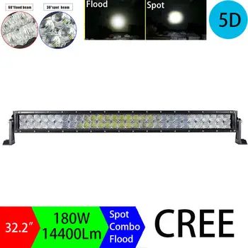 

180W 31.5" 5D Dual Row Straigh LED Light Bar Spot Flood Combo Beam Car Light Bar Offroad 12V 24V Truck ATV UTV 4WD Tractor 4X4