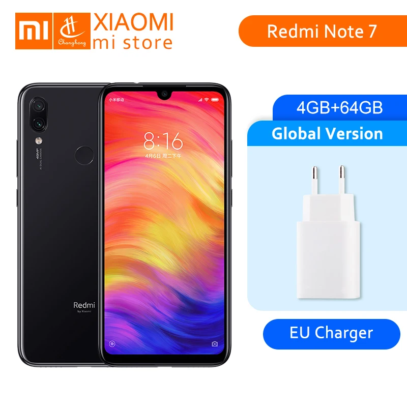 Global Version Xiaomi Redmi Note 7 4GB 64GB Mobile Phone Snapdragon 660 48MP+13MP Camera 6.3" 19.5:9 FullScreen 4000mAh
Global Version Xiaomi Redmi Note 7 4GB 64GB Mobile Phone Snapdragon 660 48MP+13MP Camera 6.3" 19.5:9 FullScreen 4000mAh