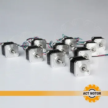 Top Quality! ACT 10PCS Nema17 Stepper Motor 17HS3404 2Ph 2800g-cm 33mm 12V 0.4A 300mm Wire CE ROSH ISO Desktop 3D Printer Reprap
Top Quality! ACT 10PCS Nema17 Stepper Motor 17HS3404 2Ph 2800g-cm 33mm 12V 0.4A 300mm Wire CE ROSH ISO Desktop 3D Printer Reprap