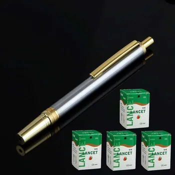 Quality Stainless steel lancing pen lancet point pen cupping bloodletting pen acupuncture massage with 4 boxes lancet needle
Quality Stainless steel lancing pen lancet point pen cupping bloodletting pen acupuncture massage with 4 boxes lancet needle