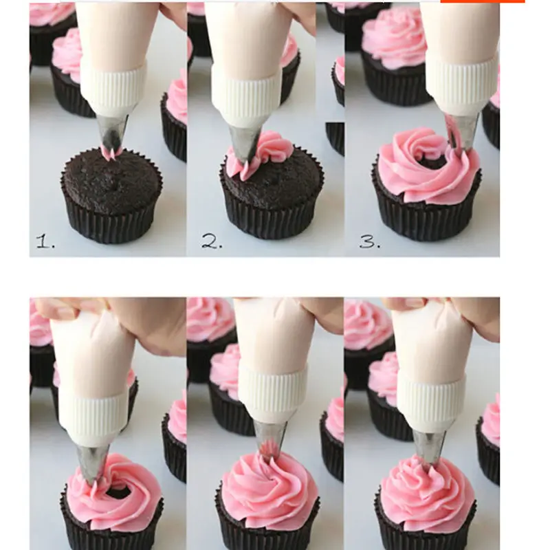 Silicone Kitchen Accessories Icing Piping Cream Pastry Bag + 6xStainless Steel Nozzle Set DIY Cake Decorating Tips Set
Silicone Kitchen Accessories Icing Piping Cream Pastry Bag + 6xStainless Steel Nozzle Set DIY Cake Decorating Tips Set