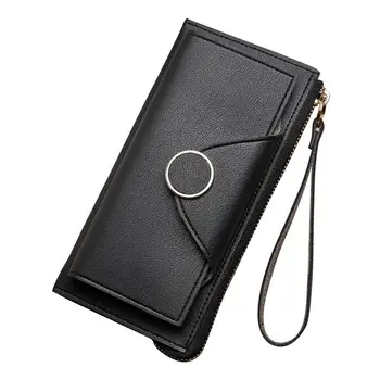 Bifold Women's Long Wallet Zipper Purse Card Holder Hand Strap Clutch Bag 
Bifold Women's Long Wallet Zipper Purse Card Holder Hand Strap Clutch Bag