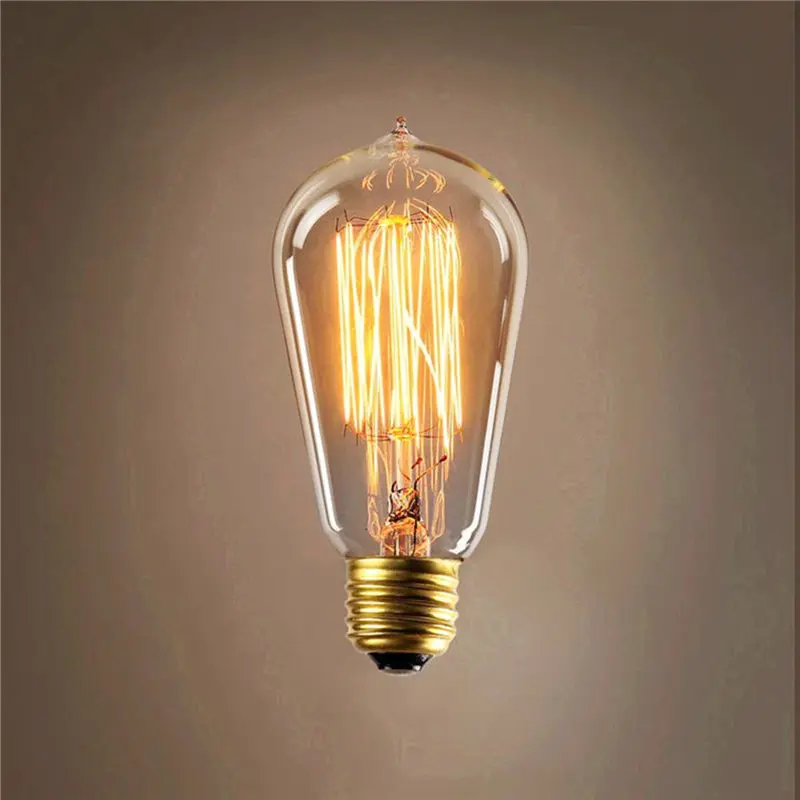 Smuxi Vintage Edison Light Bulb E27 ST64 40W Antique Teardrops Incandescent Bulb Filament Lamp Holiday Decor Pendant Lighting 
Smuxi Vintage Edison Light Bulb E27 ST64 40W Antique Teardrops Incandescent Bulb Filament Lamp Holiday Decor Pendant Lighting
