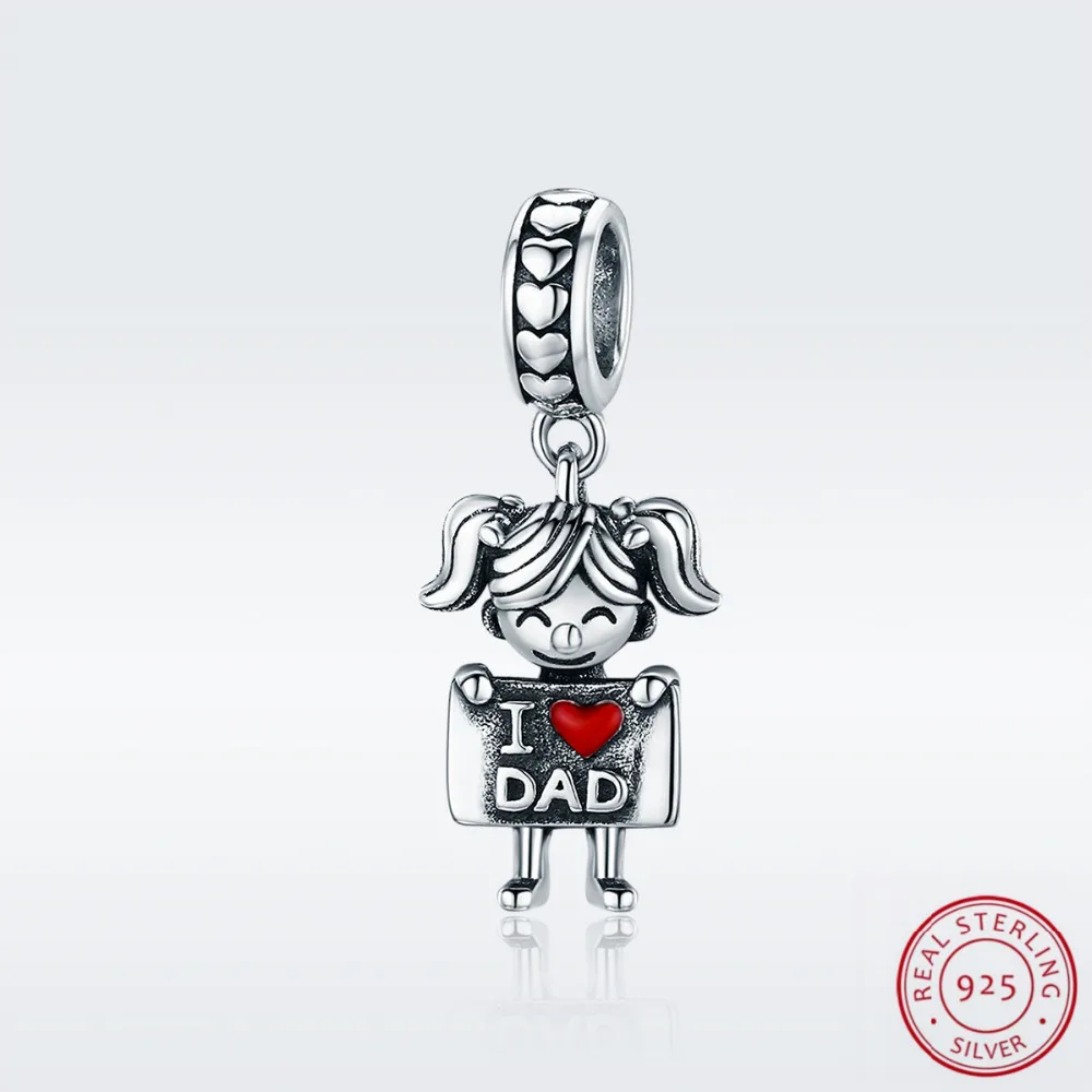New 925 Sterling SIilver "I love DAD" Design Charm Pendant Fit Jewelry Making DIY Charms for Women Little Girls Birthday Gift
New 925 Sterling SIilver "I love DAD" Design Charm Pendant Fit Jewelry Making DIY Charms for Women Little Girls Birthday Gift