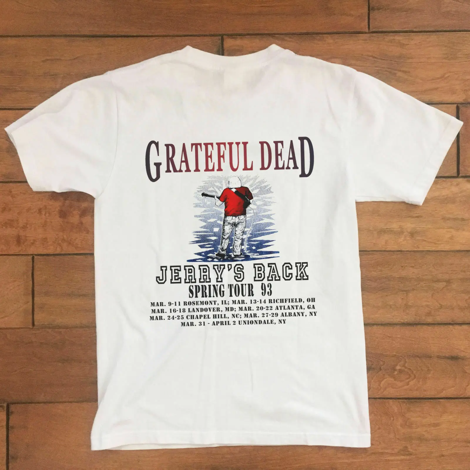 1993 Grateful Dead Vintage Concert Tour T - Shirt Jerry Garcia Band Reprint T Shirt 2019 New Hip-Hop Leisure Streetwear Tees
1993 Grateful Dead Vintage Concert Tour T - Shirt Jerry Garcia Band Reprint T Shirt 2019 New Hip-Hop Leisure Streetwear Tees