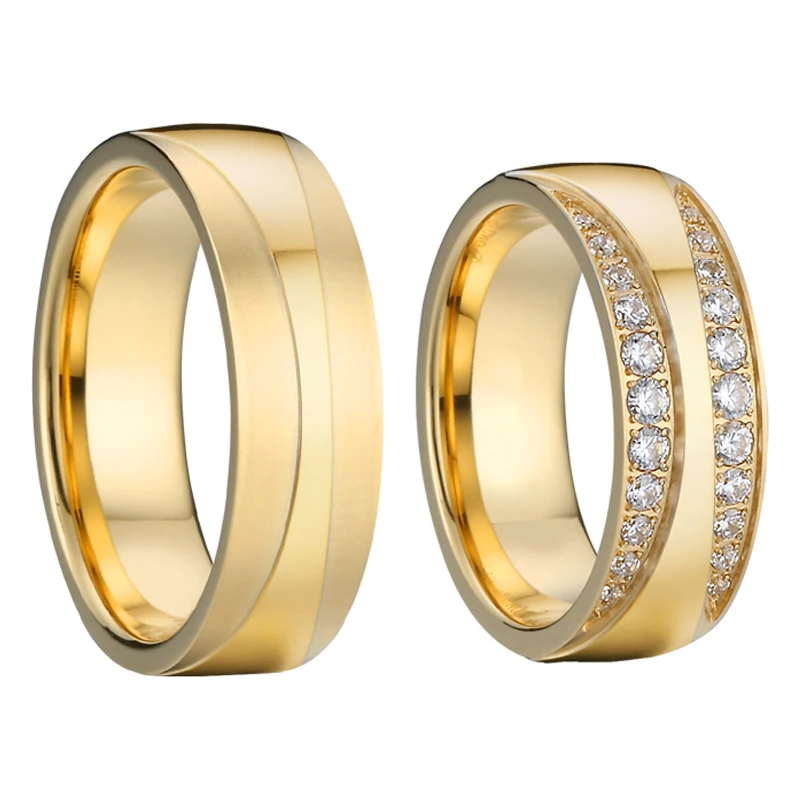 Love Alliances couple wedding ring men gold color Cubic Zirconia eternity Engagement Rings For Women anillos mujer anel
Love Alliances couple wedding ring men gold color Cubic Zirconia eternity Engagement Rings For Women anillos mujer anel