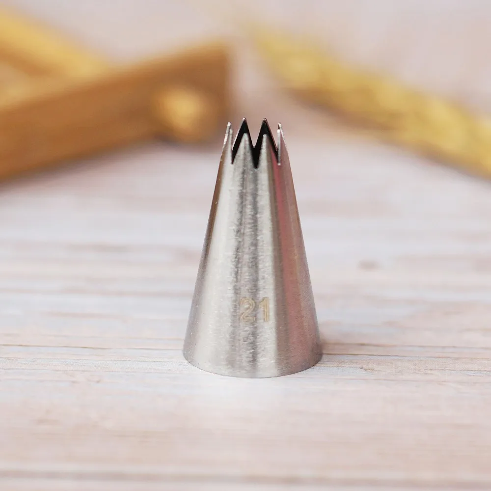 #21 Small Size Open Star Icing Piping Tips Nozzle Cake Decorating Tip Stainless Steel Baking Tools For Cakes Bakeware
#21 Small Size Open Star Icing Piping Tips Nozzle Cake Decorating Tip Stainless Steel Baking Tools For Cakes Bakeware