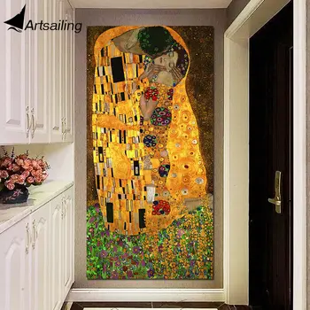 The Kiss Gustav Klimt oil and gold leaf on canvas 1 piece Wall Art huge Modern Decor Printed Painting Canvas Pictures
The Kiss Gustav Klimt oil and gold leaf on canvas 1 piece Wall Art huge Modern Decor Printed Painting Canvas Pictures