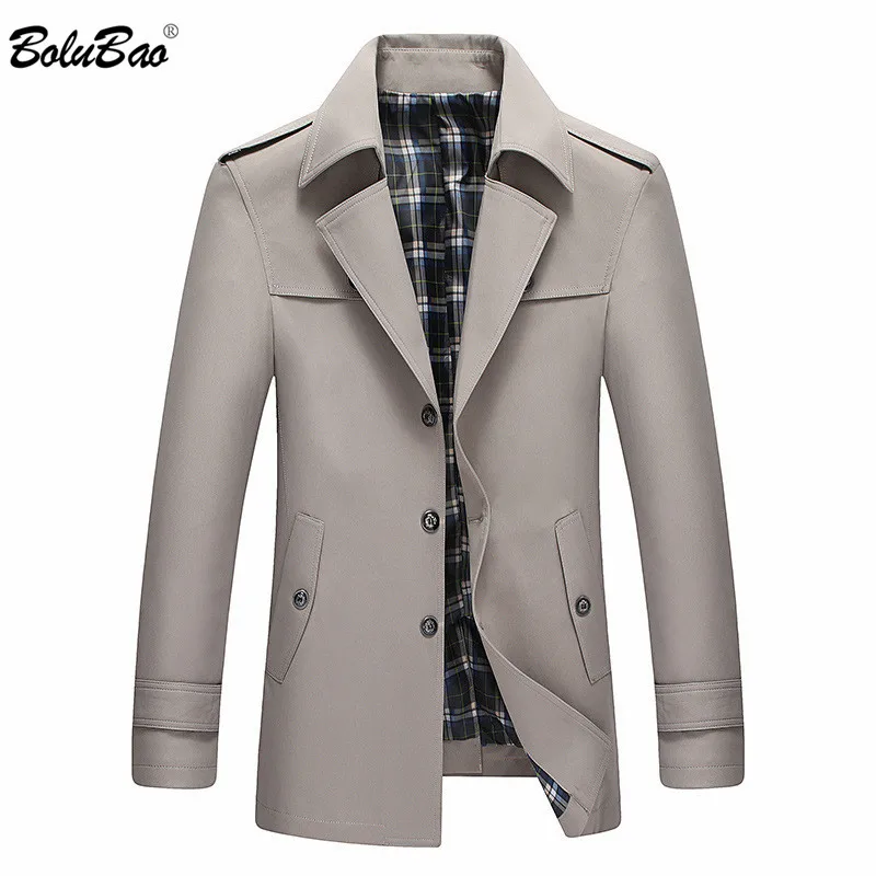 BOLUBAO Men Autumn Trench Coat Men's Fashion Solid Color Multi-Pocket Warm Thick Comfortable Pea Coat Male Trench Coat 
BOLUBAO Men Autumn Trench Coat Men's Fashion Solid Color Multi-Pocket Warm Thick Comfortable Pea Coat Male Trench Coat