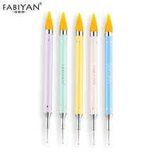 Duplo-ended picker de cera pegando strass contas de cristal parafuso prisioneiro caneta lápis escova de metal ferramenta de arte do prego decoração manicure(China)