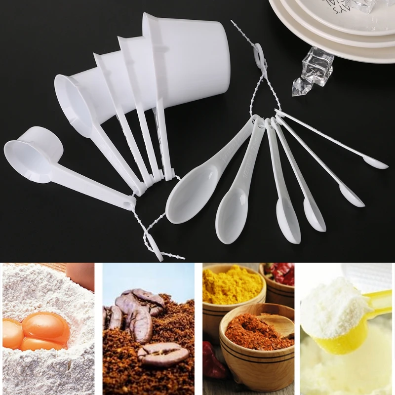11pcs Plastic Kitchen Measuring Measure Spoons Cups Tablespoon Sets White Tools
11pcs Plastic Kitchen Measuring Measure Spoons Cups Tablespoon Sets White Tools