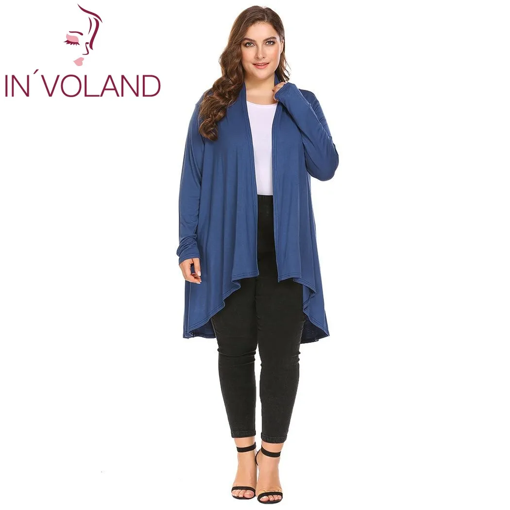 IN'VOLAND Big Size XL-5XL Women Cardigan Tops Spring Autumn Loose Long Sleeve Open Front Solid Large Long Sweater Plus Size
IN'VOLAND Big Size XL-5XL Women Cardigan Tops Spring Autumn Loose Long Sleeve Open Front Solid Large Long Sweater Plus Size