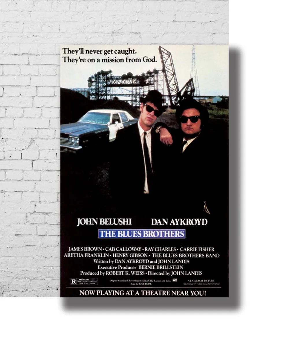 THE BLUES BROTHERS Movie POSTER Dan Akroyd John Belushi SNL Wall Sticker Home Decoration Silk Art Poster
THE BLUES BROTHERS Movie POSTER Dan Akroyd John Belushi SNL Wall Sticker Home Decoration Silk Art Poster