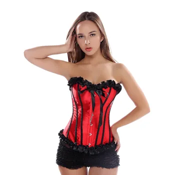 Sexy Satin Stripe Lingerie Overbust Corset Lace Up Boned Clubwear Waist Cincher Bustier Plus Size S-2XL
Sexy Satin Stripe Lingerie Overbust Corset Lace Up Boned Clubwear Waist Cincher Bustier Plus Size S-2XL