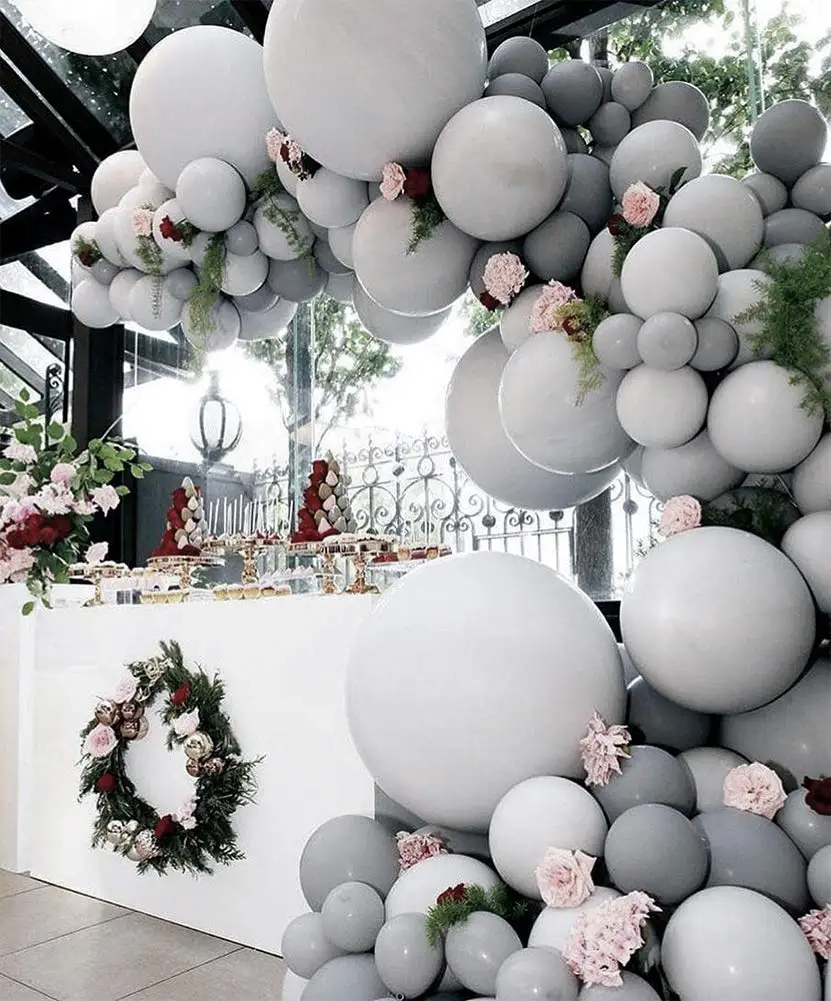 METABLE 100 pcs Matte Balloons Pack of Dark Gray and Gray Balloons, Party Balloons for Gray Party Gray Wedding Baby Shower
METABLE 100 pcs Matte Balloons Pack of Dark Gray and Gray Balloons, Party Balloons for Gray Party Gray Wedding Baby Shower