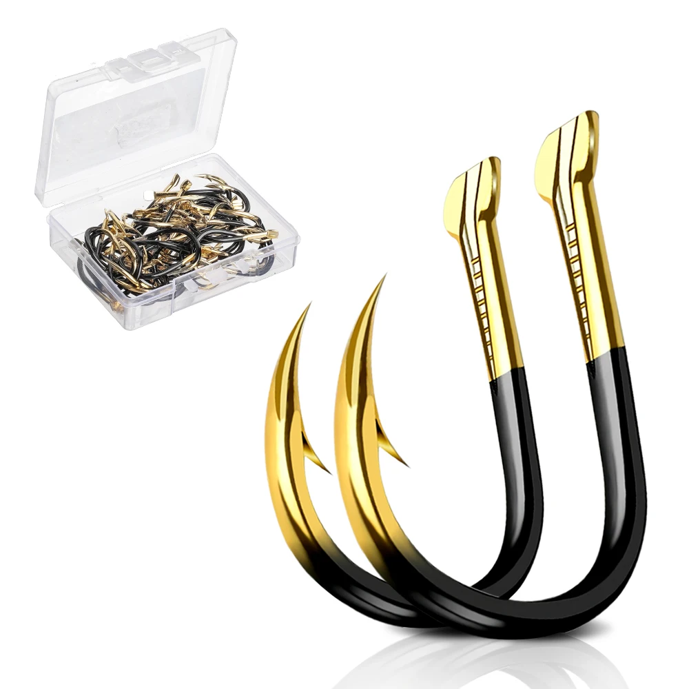 DONQL 50pcs/lot Fishing Hooks Tungsten Steel Single Circle Fishhook 1#-15# Barbed Carp Fishing Hooks Sea Accessories Tackle
DONQL 50pcs/lot Fishing Hooks Tungsten Steel Single Circle Fishhook 1#-15# Barbed Carp Fishing Hooks Sea Accessories Tackle