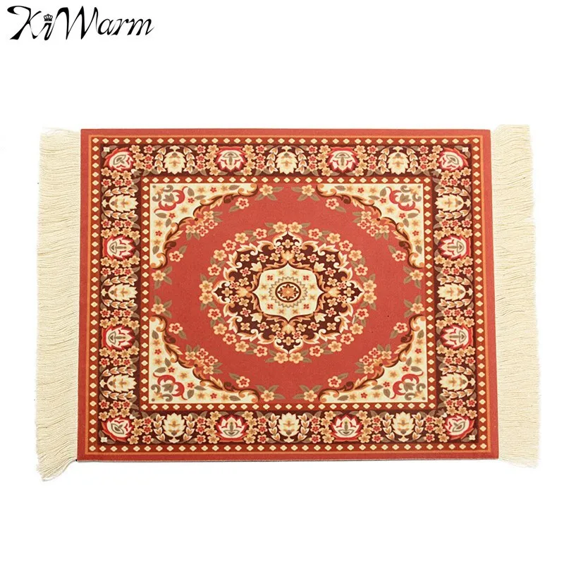 Kiwarm Persian Style Mini Woven Rug Carpet Mousemat Mouse Pad With Fringe Gifts Home Office Table Decoration Craft 28x18cm
Kiwarm Persian Style Mini Woven Rug Carpet Mousemat Mouse Pad With Fringe Gifts Home Office Table Decoration Craft 28x18cm