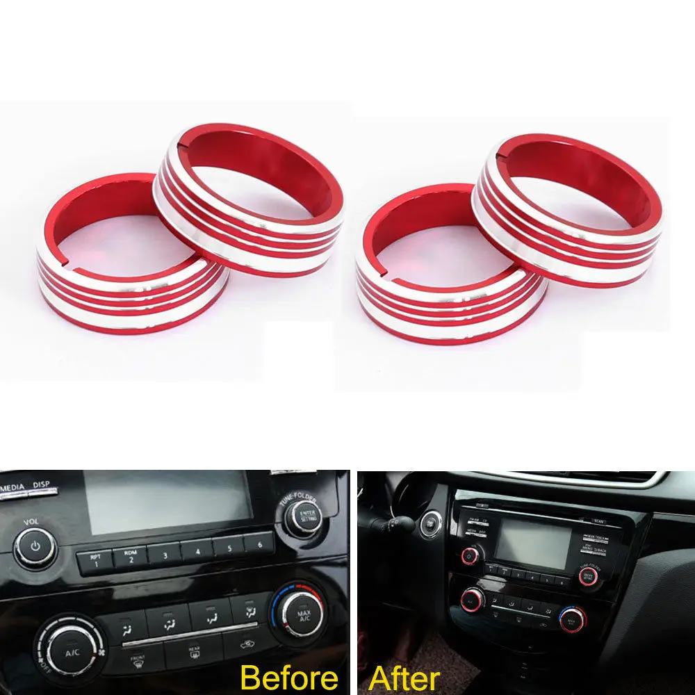 Fit For 2016 Nissan Qashqai Console AC Switch Button CD Audio Knob Cover Ring Dashboard Panel Decoration Car Styling Accessories
Fit For 2016 Nissan Qashqai Console AC Switch Button CD Audio Knob Cover Ring Dashboard Panel Decoration Car Styling Accessories