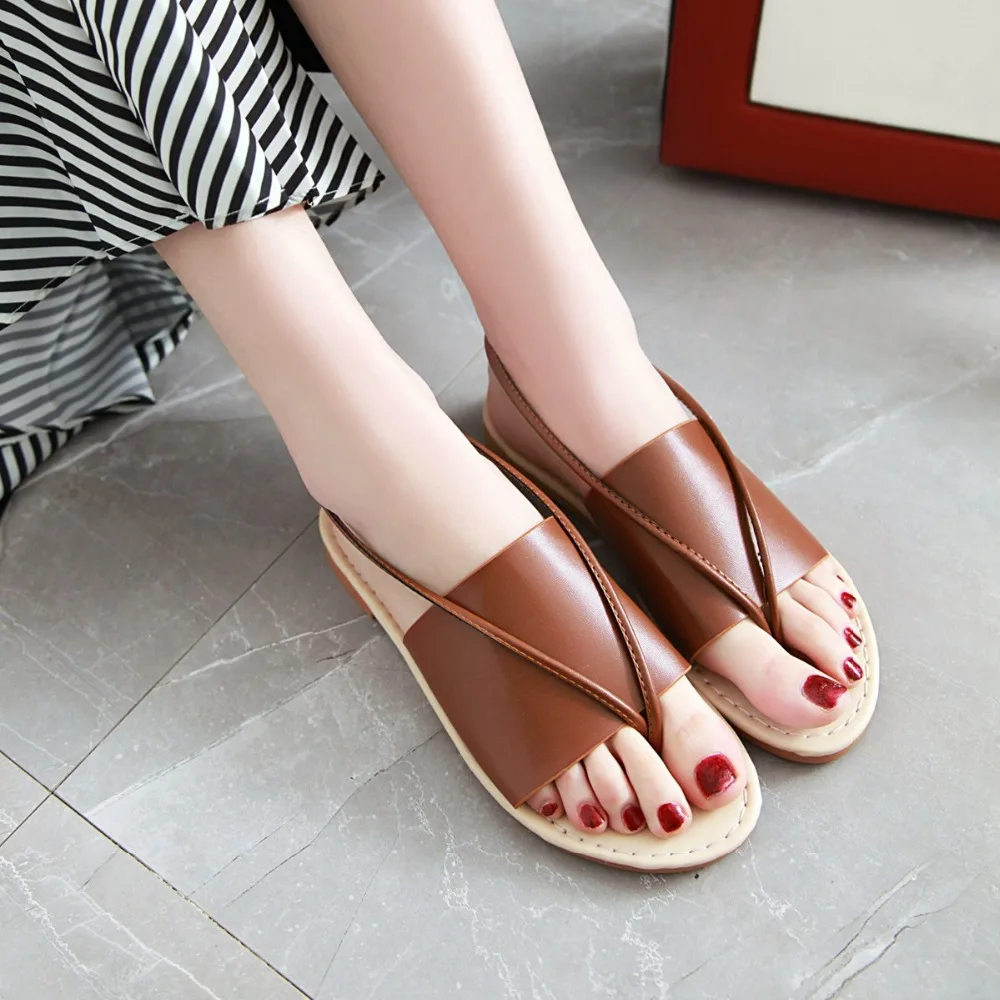 women's sandals fit for 22-28cm length feet Solid color pu Oversized size women shoes summer Simple and versatile personality
women's sandals fit for 22-28cm length feet Solid color pu Oversized size women shoes summer Simple and versatile personality