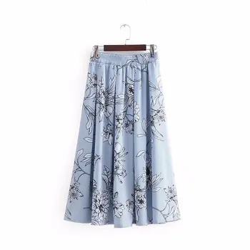 2018 New Women Vintage floral printing striped a line midi skirt ladies fashion elastic waist casual chic mid-calf skirts QUN083
2018 New Women Vintage floral printing striped a line midi skirt ladies fashion elastic waist casual chic mid-calf skirts QUN083