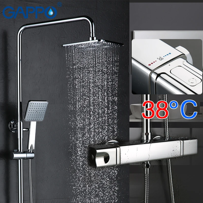 

GAPPO bathtub shower faucet mixer tap bathroom thermostat faucet waterfall wall mount thermostatic shower bath mixer faucets tap