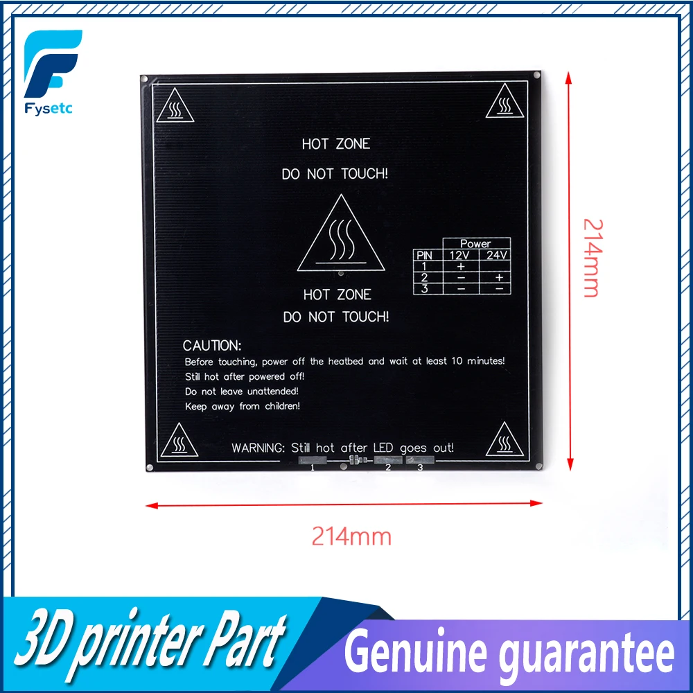 Free Shipping 3D Printer Heatbed Heat bed MK3 Standard Aluminum Plate 3mm Hot Bed 214*214MM
Free Shipping 3D Printer Heatbed Heat bed MK3 Standard Aluminum Plate 3mm Hot Bed 214*214MM