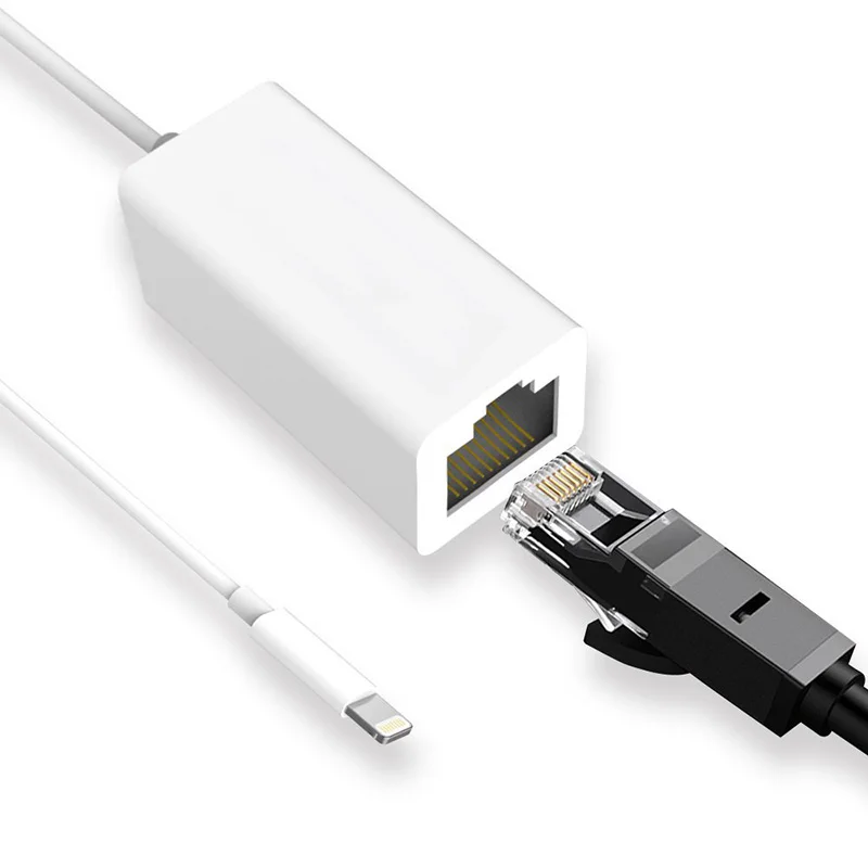 High Speed Adapter for Lightning to RJ45 Ethernet LAN Wired Network Adapter 100Mbps Network Cable for iPhone/iPad All Series
High Speed Adapter for Lightning to RJ45 Ethernet LAN Wired Network Adapter 100Mbps Network Cable for iPhone/iPad All Series