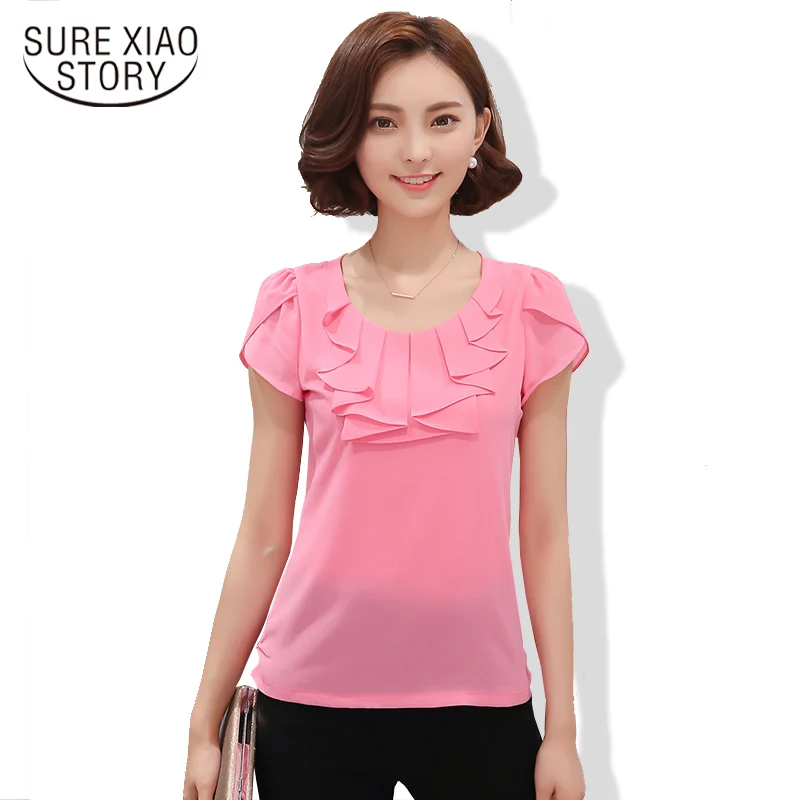 2019 New Summer Fashion Women solid Tops Short Sleeved Plus Size Elegant Chiffon Women Blouse Loose Shirt 861C 25
2019 New Summer Fashion Women solid Tops Short Sleeved Plus Size Elegant Chiffon Women Blouse Loose Shirt 861C 25