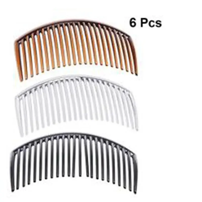 6pcs Plastic Comb Headdress Simple Decor Comb Headdress For Woman Lady Girl (Black, Coffee, Transparent, Each Color 1 PC )
6pcs Plastic Comb Headdress Simple Decor Comb Headdress For Woman Lady Girl (Black, Coffee, Transparent, Each Color 1 PC )
