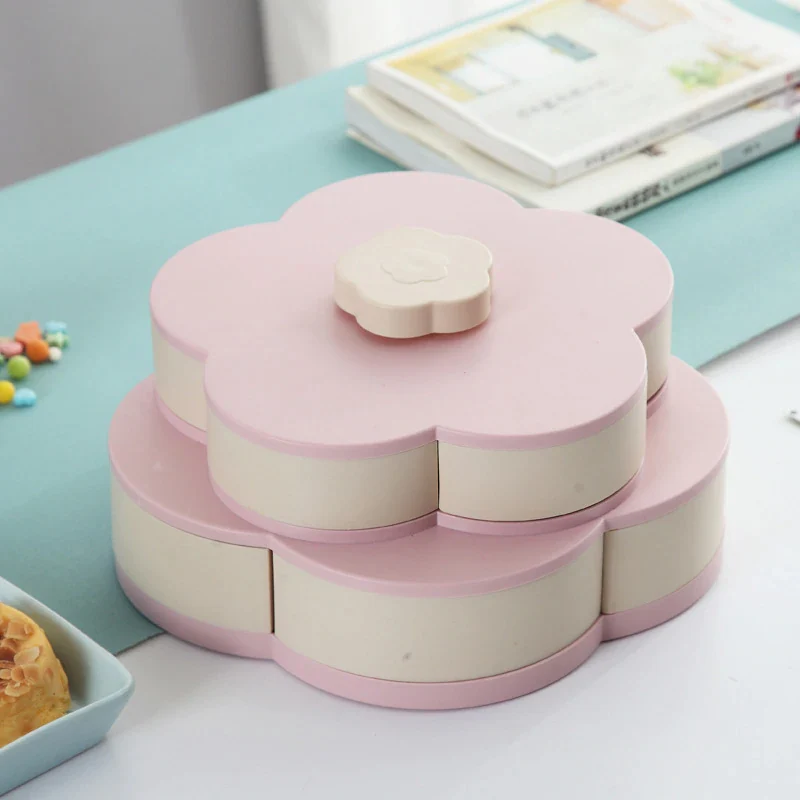 Snack Box Candy Dish Petal Rotating Dried Fruit Plate Snacks Storage Tray for Christmas Party QP2
Snack Box Candy Dish Petal Rotating Dried Fruit Plate Snacks Storage Tray for Christmas Party QP2