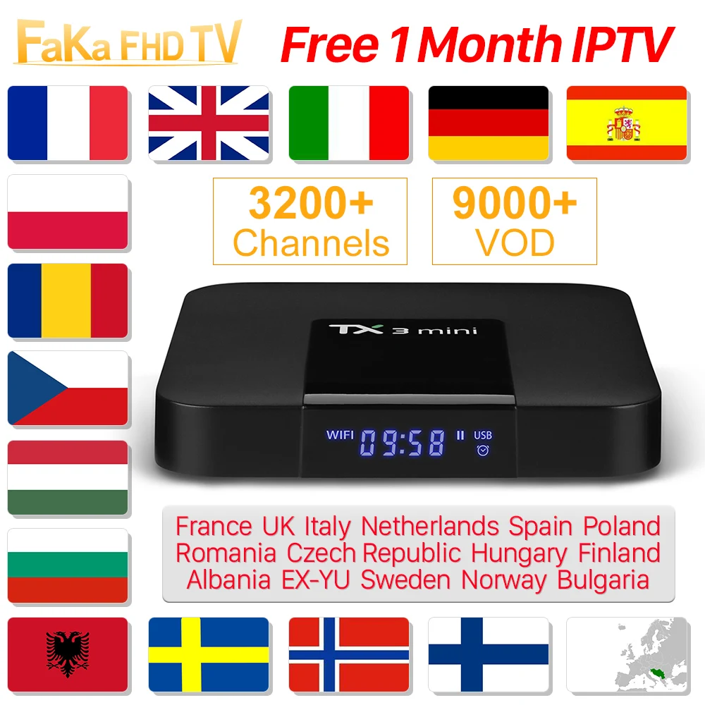 IPTV France IPTV Spain Portugal Free 1 Month IPTV Code TX3 Mini Android TV Box S905W Turkish Canada IP TV Europe Italia IP TV
IPTV France IPTV Spain Portugal Free 1 Month IPTV Code TX3 Mini Android TV Box S905W Turkish Canada IP TV Europe Italia IP TV
