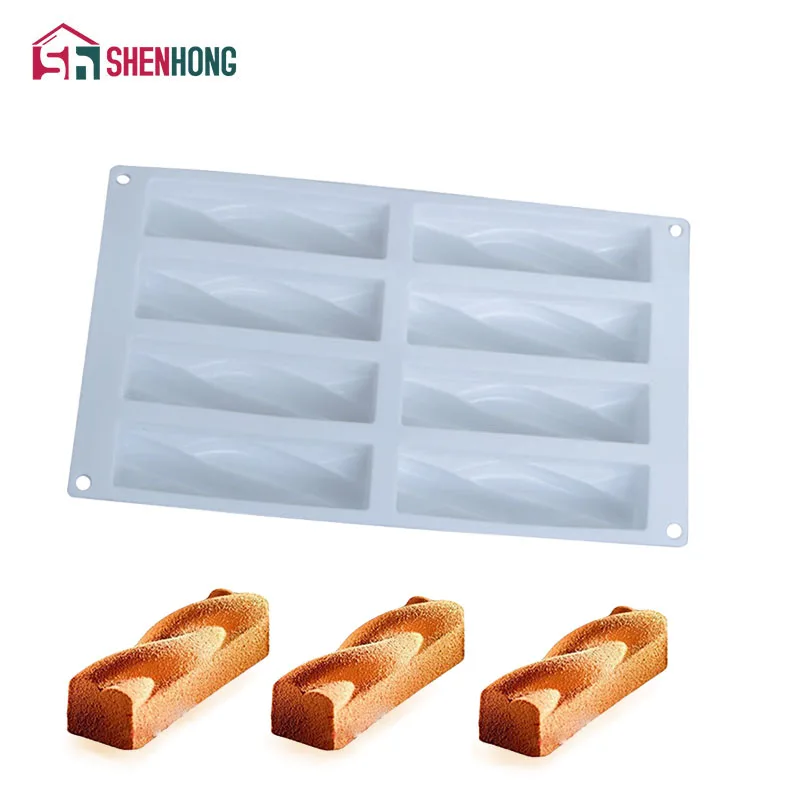 SHENHONG 8 Holes Dough Twist Shape Silicone Cake Mold 3D Cupcake Jelly Pudding Moule Baking Tools DIY Design Cookie Muffin Mould
SHENHONG 8 Holes Dough Twist Shape Silicone Cake Mold 3D Cupcake Jelly Pudding Moule Baking Tools DIY Design Cookie Muffin Mould