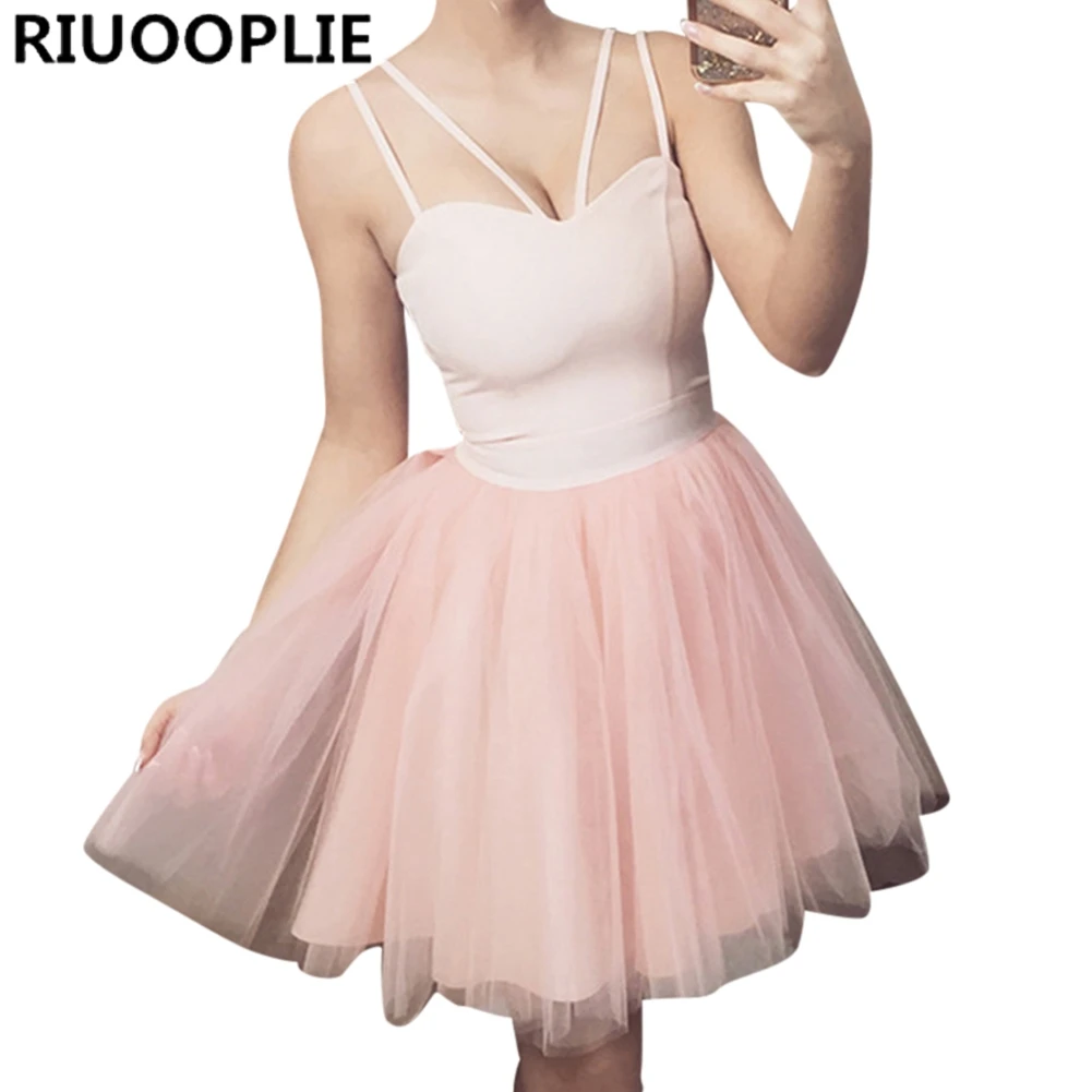 RIUOOPLIE Sexy Dress Women Strappy Sleeveless Backless Tulle Tutu Dress Party Cocktail Mini Dresses
RIUOOPLIE Sexy Dress Women Strappy Sleeveless Backless Tulle Tutu Dress Party Cocktail Mini Dresses