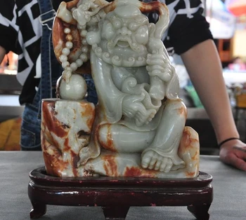 Old Chinese Xinjiang Hetian White jade Carved Bodhidharma Dharma Buddha Statue A
Old Chinese Xinjiang Hetian White jade Carved Bodhidharma Dharma Buddha Statue A