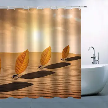 Leaf Pattern Theme Shower Curtain Golden Sun Row Of Ants Lifting Yellow Leaves Walking On Desert Waterproof
Leaf Pattern Theme Shower Curtain Golden Sun Row Of Ants Lifting Yellow Leaves Walking On Desert Waterproof