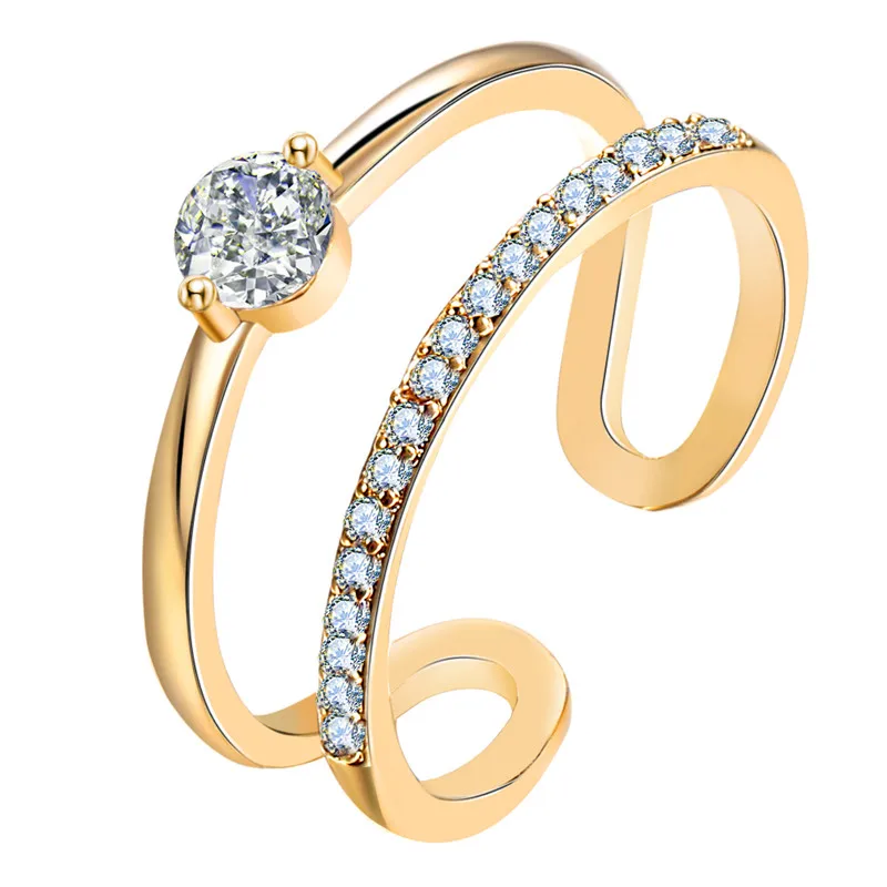 17KM Fashion Design Cubic Zirconia Rings For Women Gold Silver Color Round Crystal Ring Female Anel Party Statement Jewelry 2018
17KM Fashion Design Cubic Zirconia Rings For Women Gold Silver Color Round Crystal Ring Female Anel Party Statement Jewelry 2018