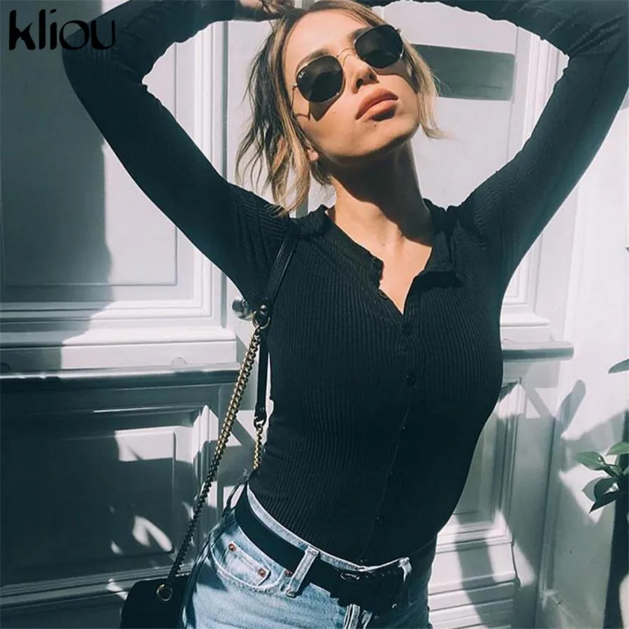 Kliou women full sleeve o-neck button collar bodysuit 2018 autumn winter knitted female workout fashion street rompers jumpsuits
Kliou women full sleeve o-neck button collar bodysuit 2018 autumn winter knitted female workout fashion street rompers jumpsuits